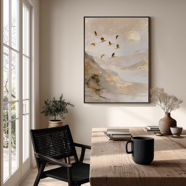 Tištěný obraz s rámem 60x80 cm Golden Peaks II – Styler