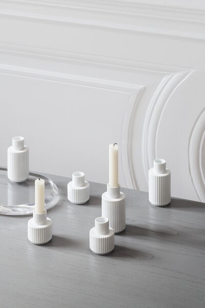 Lyngby Porcelæn Svícen Lyngby White - 11 cm LP129
