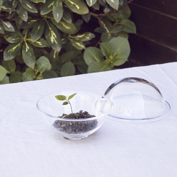 Lyngby Porcelæn Dóza Chapeau Glass - 12 cm LP169