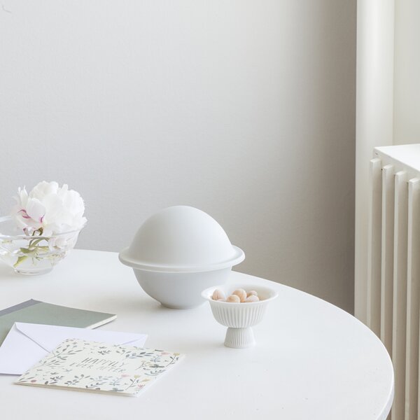 Lyngby Porcelæn Dóza Chapeau Matt White - 16 cm LP119