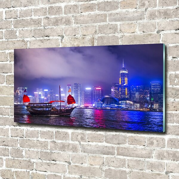 Fotoobraz na skle Noční Hongkong osh-65990377