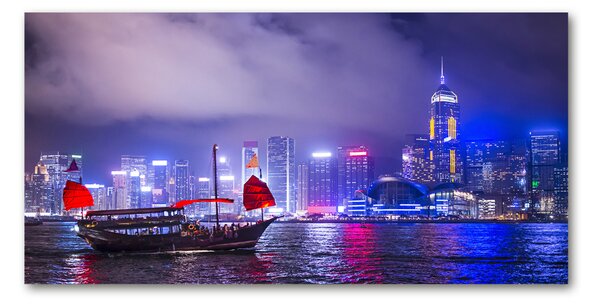 Fotoobraz na skle Noční Hongkong osh-65990377