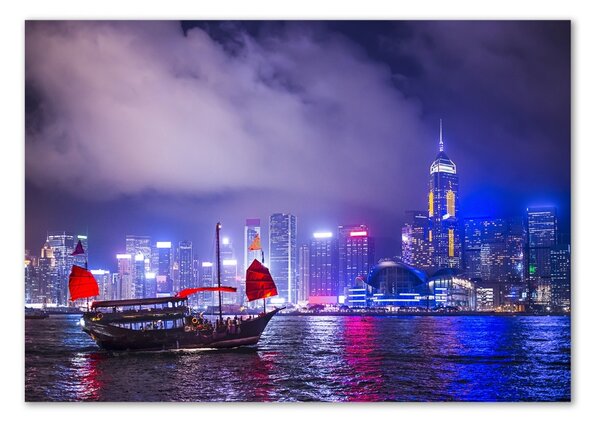 Fotoobraz na skle Noční Hongkong osh-65990377