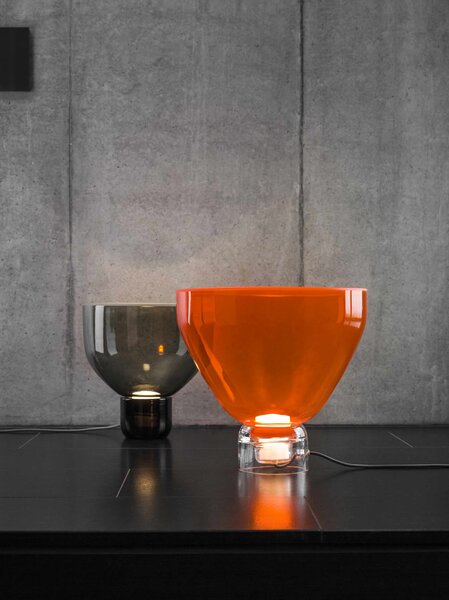 Designová stolní lampa Brokis Lightline S, PC972 Barva skla: Transparentní číré sklo, BARVA SPODNÍ ČÁSTI SKLA: transparentní sklo, POVRCHOVÁ ÚPRAVA SPODNÍ ČÁSTI SKLA: lesklý povrch skloviny