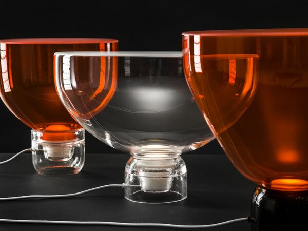 Designová stolní lampa Brokis Lightline L-H, PC983, 1xGU10 Barva spodní části skla: Transparentní sklo, Povrchová úprava spodní části skla: Lesklý povrch skloviny, Barva horní části skla: Transparentní sklo
