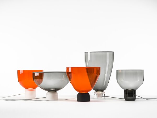 Designová stolní lampa Brokis Lightline L-H, PC983, 1xGU10 Barva spodní části skla: Transparentní sklo, Povrchová úprava spodní části skla: Lesklý povrch skloviny, Barva horní části skla: Transparentní sklo
