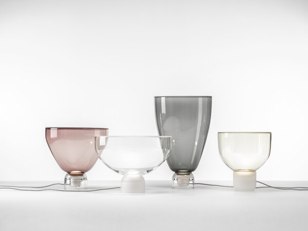 Designová stolní lampa Brokis Lightline L-H, PC983, 1xGU10 Barva spodní části skla: Transparentní sklo, Povrchová úprava spodní části skla: Lesklý povrch skloviny, Barva horní části skla: Transparentní sklo