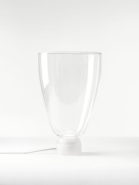 Designová stolní lampa Brokis Lightline L-H, PC983, 1xGU10 Barva spodní části skla: Transparentní sklo, Povrchová úprava spodní části skla: Lesklý povrch skloviny, Barva horní části skla: Transparentní sklo