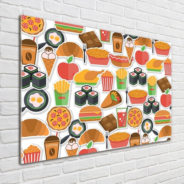 Foto obraz skleněný horizontální Fast food osh-66312714