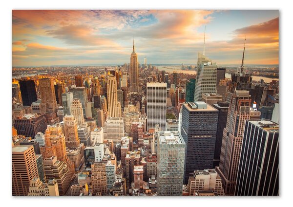 Fotoobraz na skle New York ptačí pohled osh-66358355