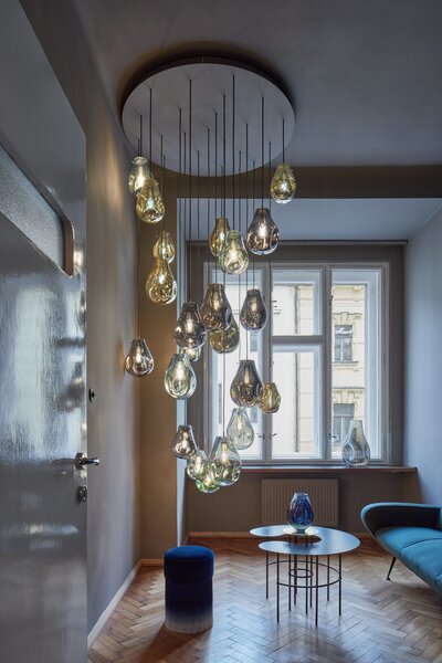 Bomma Luxusní závěsné svítidlo Soap small Barva: Zlatá, Montura: bez montury, Barva komponentu: Kartáčovaná stříbrná