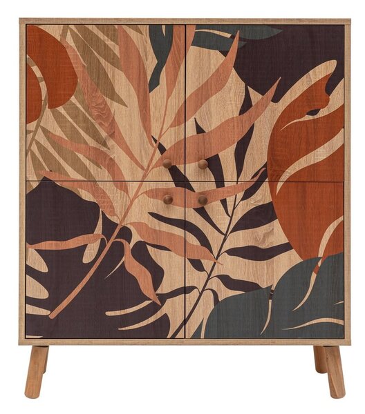 Skříňka v dekoru dubu v přírodní barvě 95x111 cm Multilux – Kalune Design
