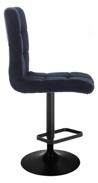 LuxuryForm DESIGN Barová židle TOLEDO VELUR na černém talíři - černá