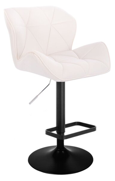 LuxuryForm DESIGN Barová židle MILANO VELUR na černém talíři - bílá