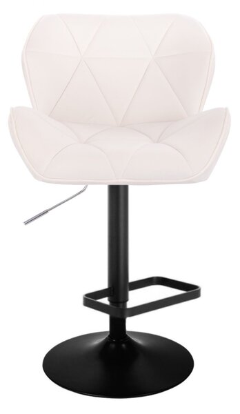 LuxuryForm DESIGN Barová židle MILANO VELUR na černém talíři - bílá
