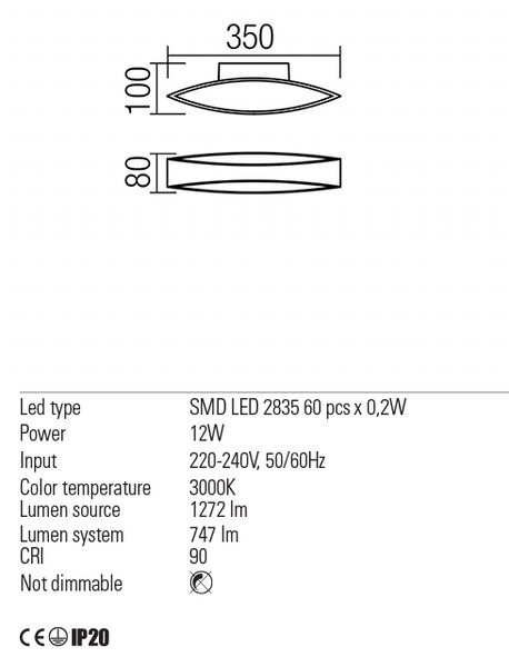 Redo Nástěnná LED lampa Eigher, ø35cm