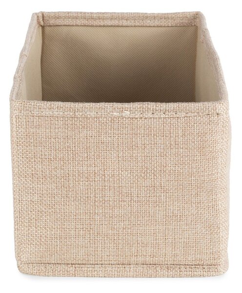 Béžový látkový úložný box 28x12x12 cm Sandy – Compactor