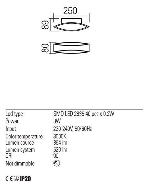 Redo Nástěnná LED lampa Eigher, ø25cm