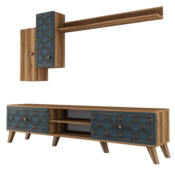 Hanah Home Obývací stěna Class S 180 cm hnědá/modrá