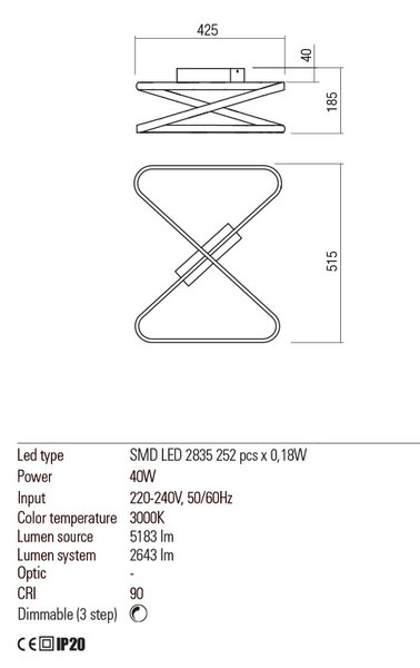 Redo Nástěnné/stropní LED svítidlo Feral, ø 515mm Barva: písková černá