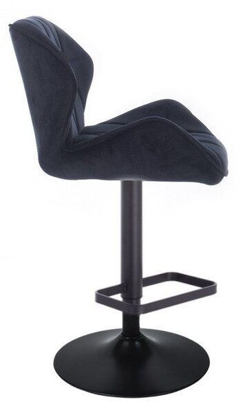 LuxuryForm DESIGN Barová židle MILANO VELUR na černém talíři - černá