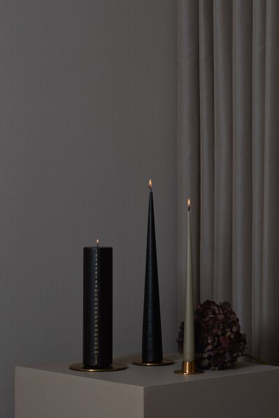 Ester & Erik Adventní svíčka Pillar Calendar - Black ER150