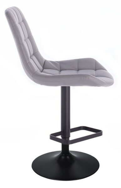 LuxuryForm DESIGN Barová židle PARIS na černém talíři - šedá