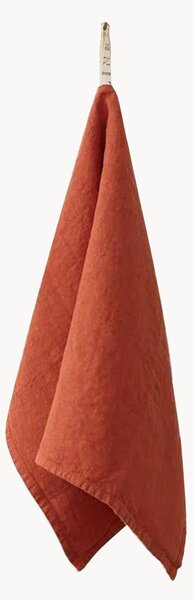 Ručně vyrobená lněná utěrka Baked Clay