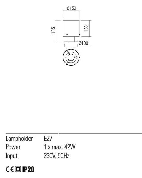 Redo Stolní lampa Lou, ø15cm