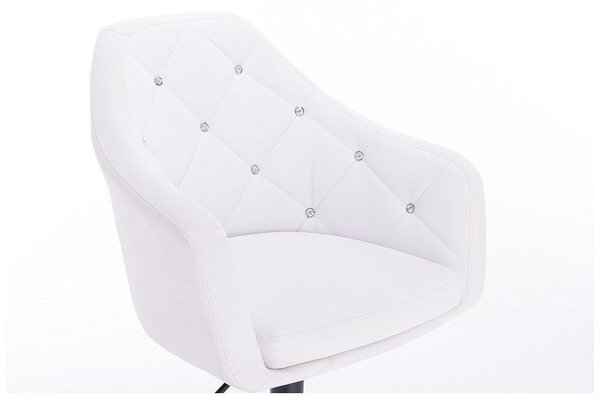 LuxuryForm DESIGN Barová židle ROMA na černém talíři - bílá