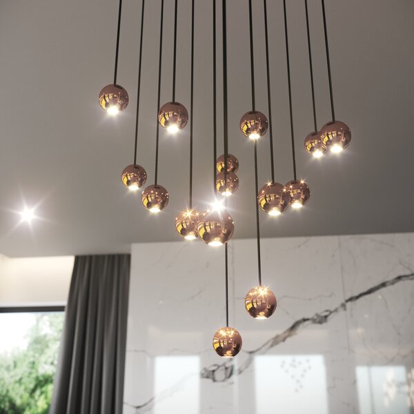Redo Závěsné LED svítidlo Obo ø 7cm Barva: Mosaz