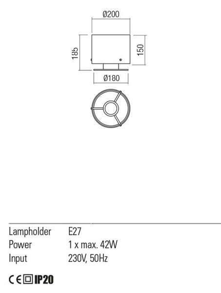 Redo Stolní lampa Lou, ø20cm