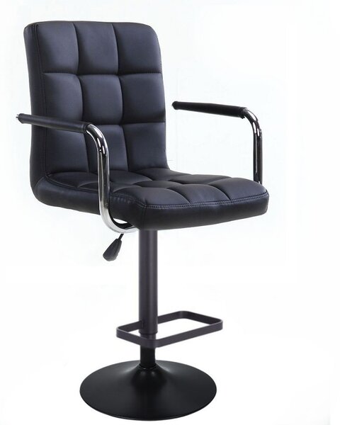 LuxuryForm Barová židle VERONA na černém talíři - černá