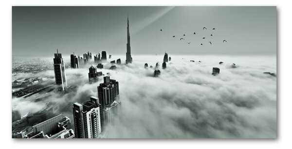 Foto obraz sklo tvrzené Mlha nad Dubajem osh-67144180