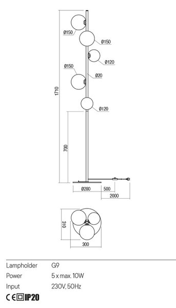 Redo Stojací lampa Roy