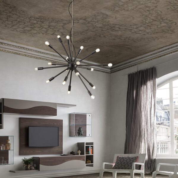 Redo Závěsná lampa Stellar, 18x E14 Barva: Černá
