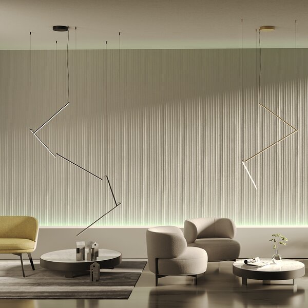 Redo Závěsné nastavitelné LED svítidlo Stick, max. 4290mm Barva: Černá