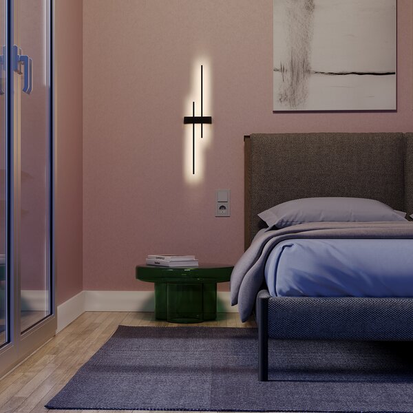 Redo Nástěnná LED lampa Tangent, dvojitá levá varianta Barva: Bílá