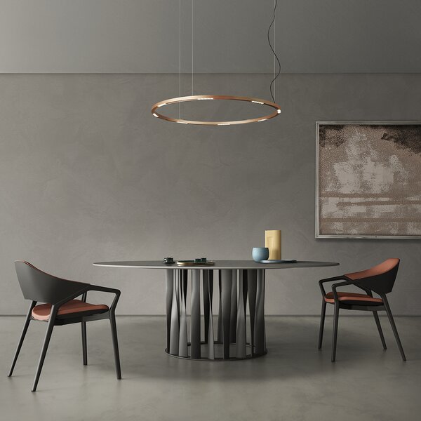 Redo Závěsné LED svítidlo Union, ø120cm Barva: Černá