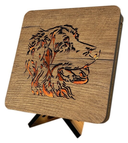 "Ohař" lampa 19x19cm provedení povrchu: dub
