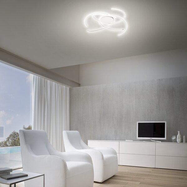 Redo Stropní LED svítidlo Alien, ø50cm Barva: Bronzová, Teplota světla: 3000K - teplá bílá