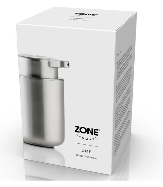 Dávkovač mýdla z nerezové oceli v matně stříbrné barvě 250 ml Ume Steel – Zone