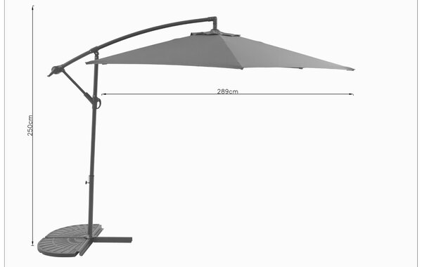 SLUNEČNÍK 300 cm Ambia Garden - Online Only zastínění, Online Only