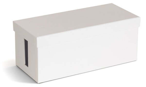 Bílý kartonový organizér na kabely Cordy Paper Laminate – Bigso