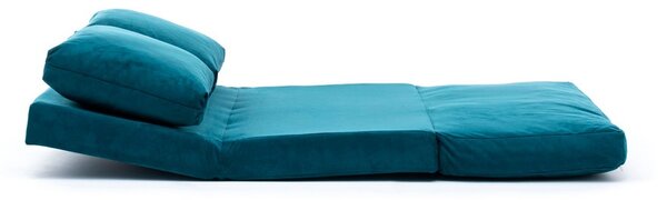 Hanah Home 2-místná víceúčelová pohovka Taida 120 cm petrolejová