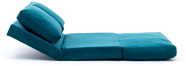 Hanah Home 2-místná víceúčelová pohovka Taida 120 cm petrolejová