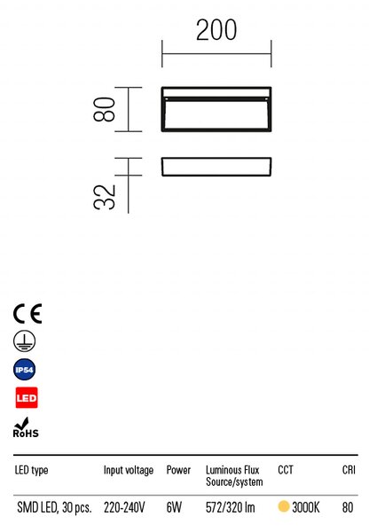 Redo Venkovní nástěnné svítidlo EVEN, d:20cm, IP54 Barva: Matná bílá