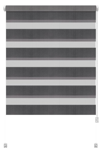 Tmavě šedá roleta den a noc 42,5x150 cm Zebra – Gardinia