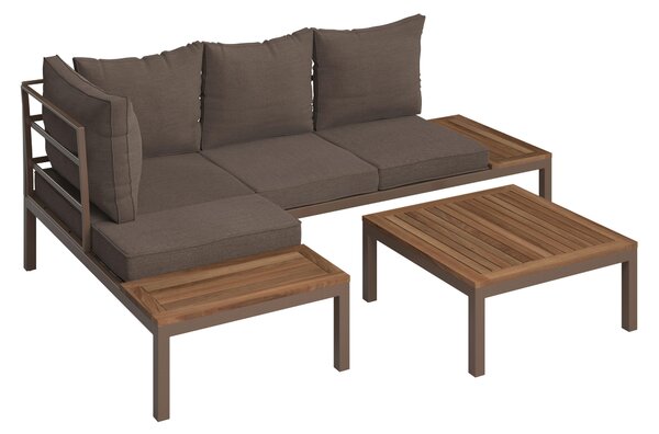TERASOVÁ SEDACÍ SOUPRAVA dřevo, kov Ambia Garden - Online Only zahradní nábytek, Online Only
