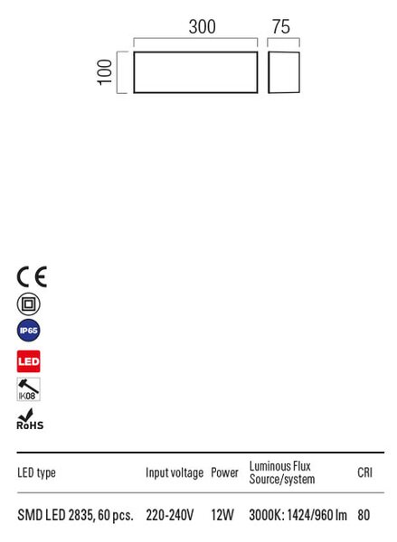 Redo Venkovní nástěnné svítidlo Kodiak, d:30cm, IP65 Barva: Bílá, Teplota světla: 3000K - teplá bílá